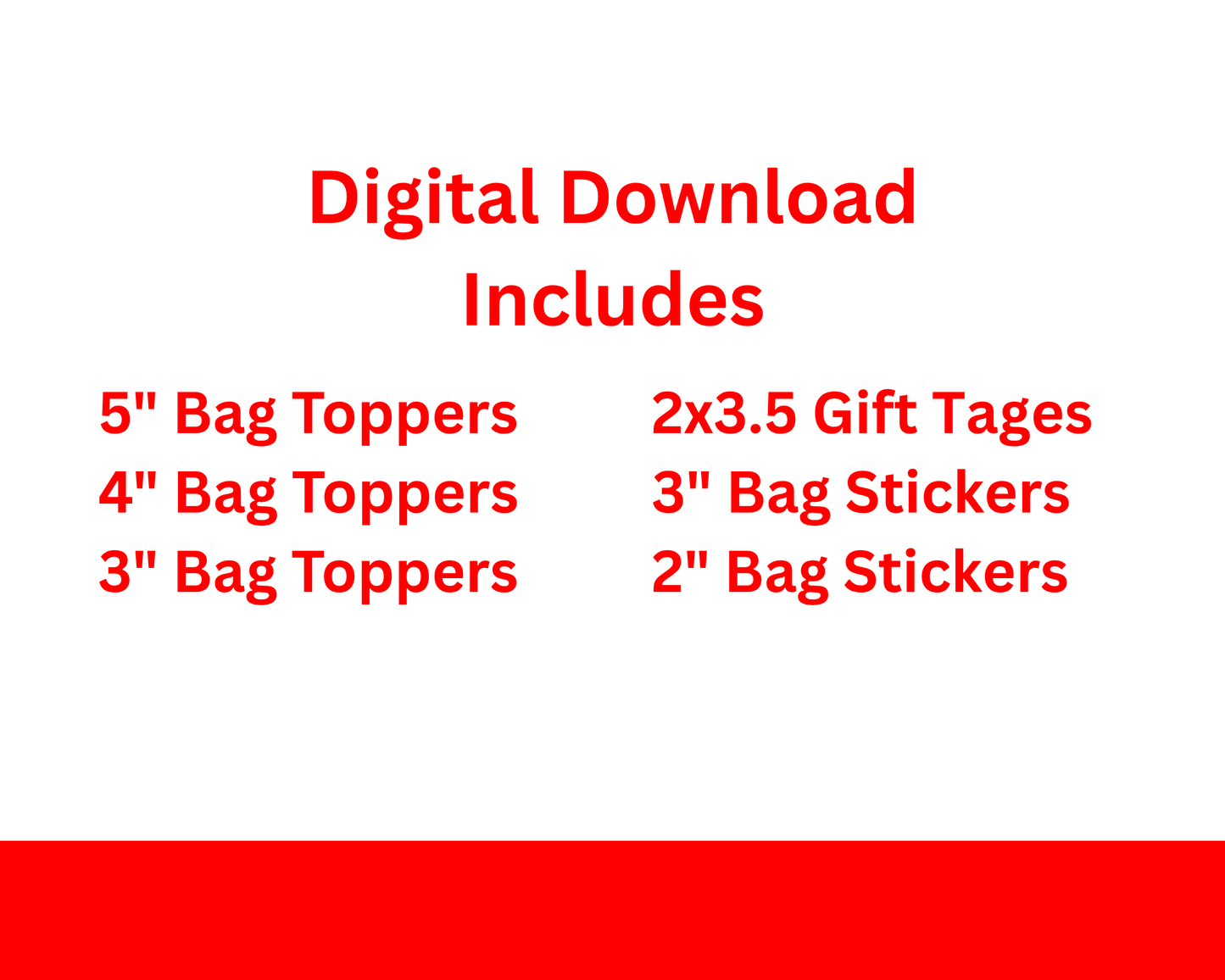 Digital File: Printable Holiday PYO Paint Your Own Cookie Bag Toppers, Gift Tags, & Stickers Bundle