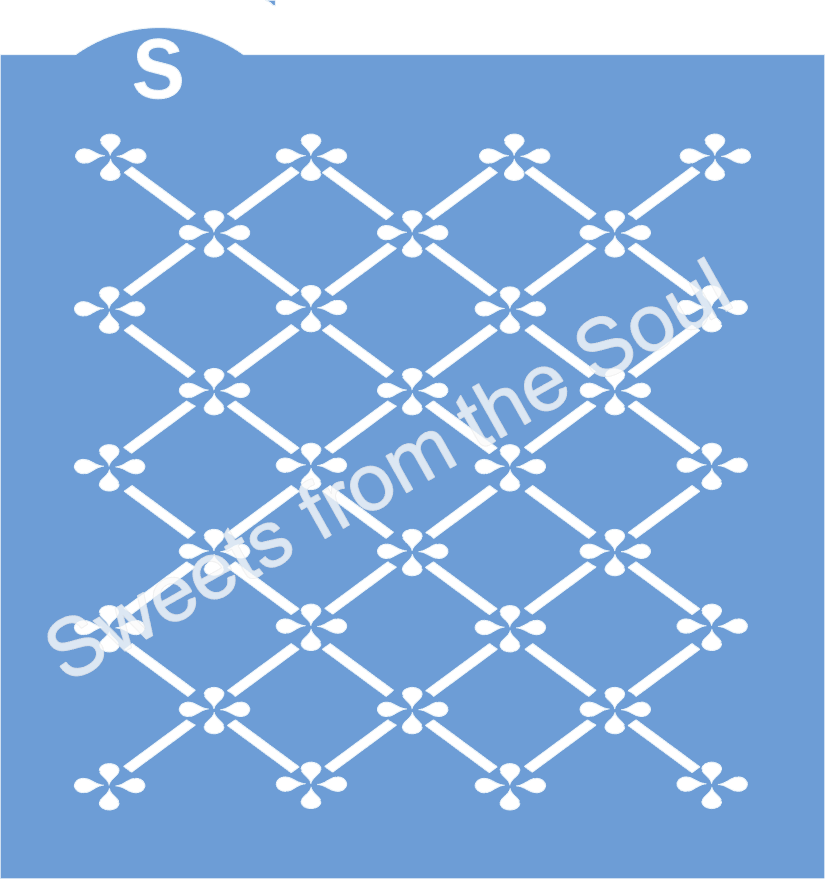 Eyelet Lattice Background Stencil