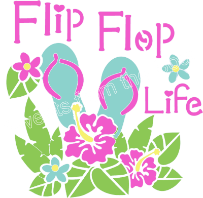Flip Flop Life Layered Stencil Set
