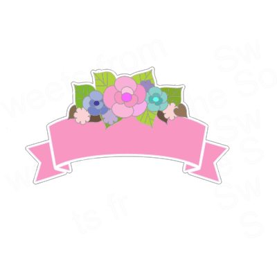 Digital STL File Download:  Floral Banner Cookie Cutter