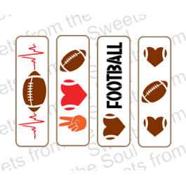 Football Cookie Sticks 2-piece Cookie Stencil Set