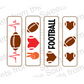 Digital ZIP File: Football Cookie Sticks 2-piece Cookie Stencil Set