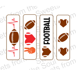 Digital ZIP File: Football Cookie Sticks 2-piece Cookie Stencil Set