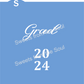 Digital SVG File: Grad 2024 Duo Cookie Stencil
