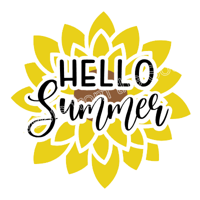 Digital Zip File: Hello Summer Sunflower 3-Piece Layered Stencil Set