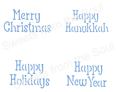 Holiday Messages & Frames Stencil Set