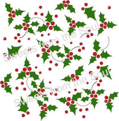Holly and Berries 3-Piece Layered Stencil Set