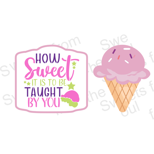 How Sweet it is to be Taught By You! Cookie Stencil  Bundle