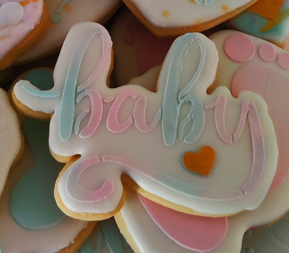 Baby Script Svg Digital SVG File: Baby Script Stencil – Sweets from the Soul