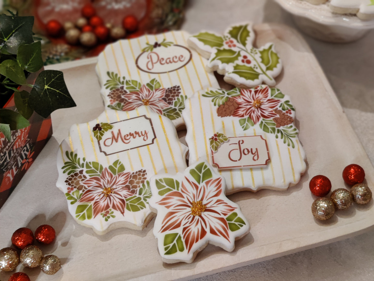 Holly Messages & Frames Stencil Set
