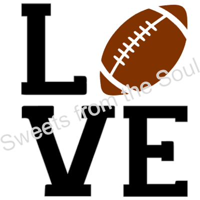 LOVE Football Cookie Stencil