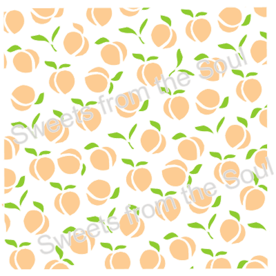 Peaches Background Cookie Stencil