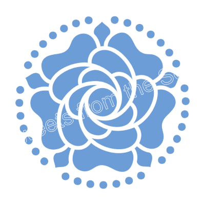 Digital SVG File: Rose Mandala Cookie Stencil