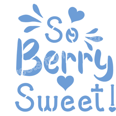 Digital SVG File: So Berry Sweet! Cookie Stencil