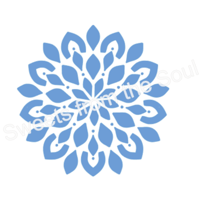 Digital SVG File: Starburst Mandala Cookie Stencil