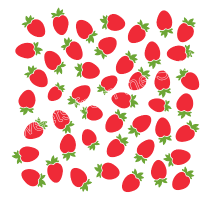 Strawberry 2-Part Background Cookie Stencil
