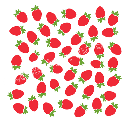 Digital SVG Zip File: Strawberry Background Cookie Stencil