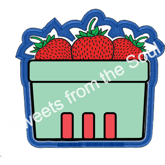 Digital STL File: Strawberry Basket Cookie Cutter