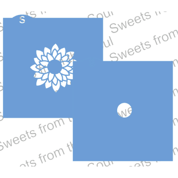 Digital SVG Zip File: Sunflower 2-Piece Layered Stencil Set