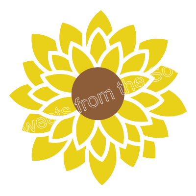 Digital SVG Zip File: Sunflower 2-Piece Layered Stencil Set