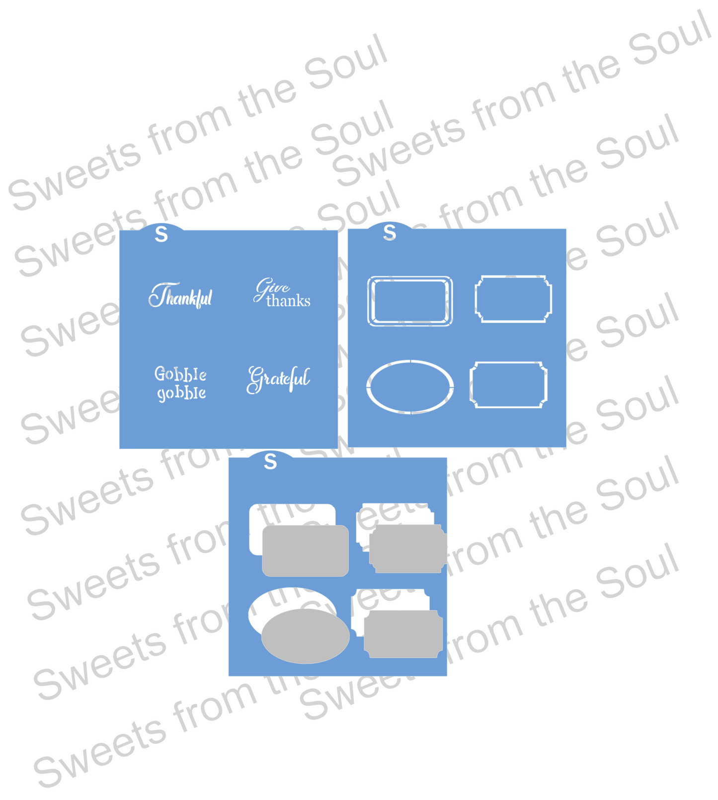 Digital Zip File: Thanksgiving Messages & Frames Stencil Set