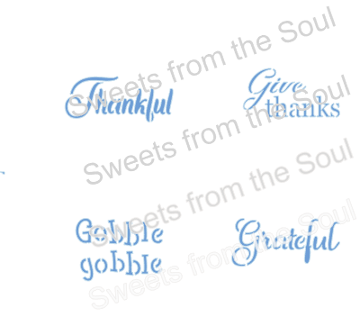 Digital Zip File: Thanksgiving Messages & Frames Stencil Set