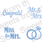 Digital SVG File:The Wedding Messages Stencil