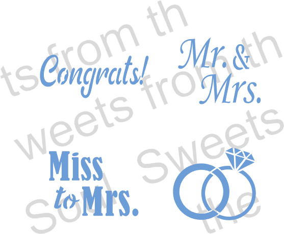 Digital SVG File:The Wedding Messages Stencil