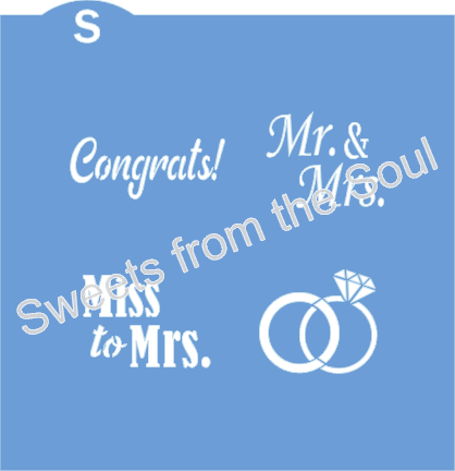 Digital SVG File:The Wedding Messages Stencil