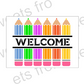 Digital Zip File: Welcome Pencils Layered Stencil Set