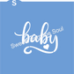 Digital SVG File: Baby Script Stencil