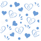 Cutesy Hearts Background Cookie Stencil