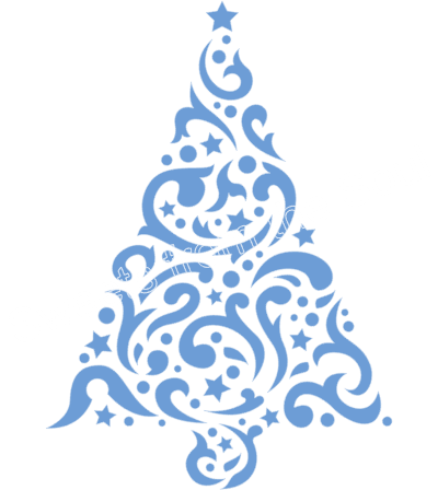 Filigree Christmas Tree Cookie Stencil