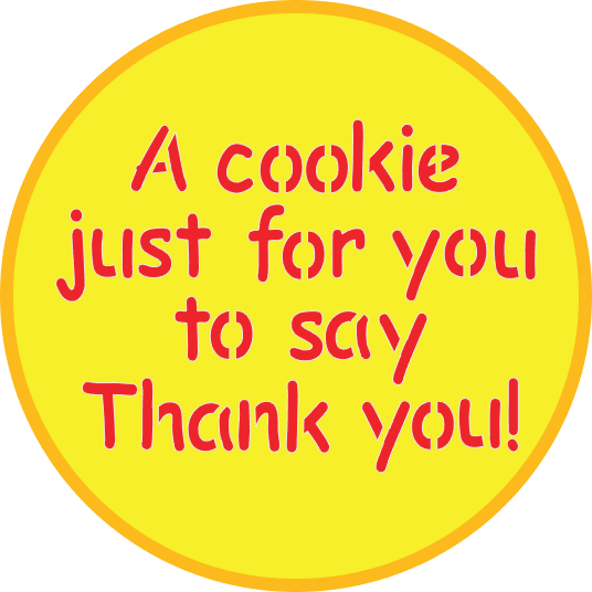 A Cookie to Say Thank You Stencil