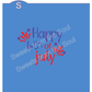 Happy 4th of July 2-part Stencil