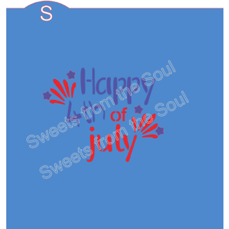 Happy 4th of July Cookie Cutter and Stencil