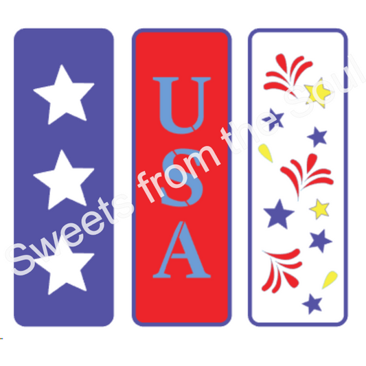 4th of July Cookie Stick Stencil