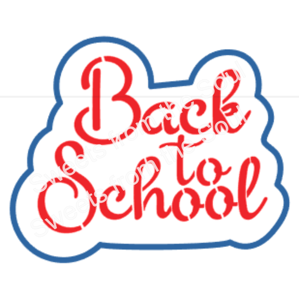 "Back to School" Stencil and Cookie Cutter Set