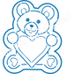 Bear with a Heart PYO Stencil and Cookie Cutter Set