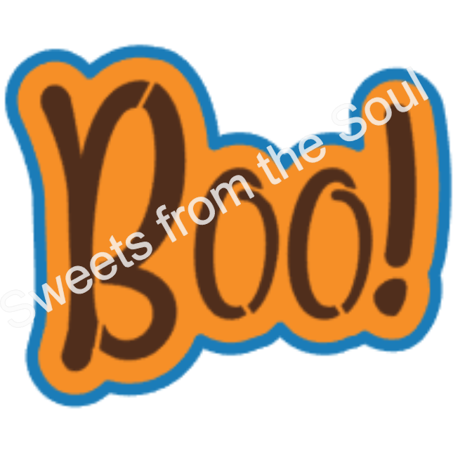Digital SVG Download: Boo! Cookie Stencil