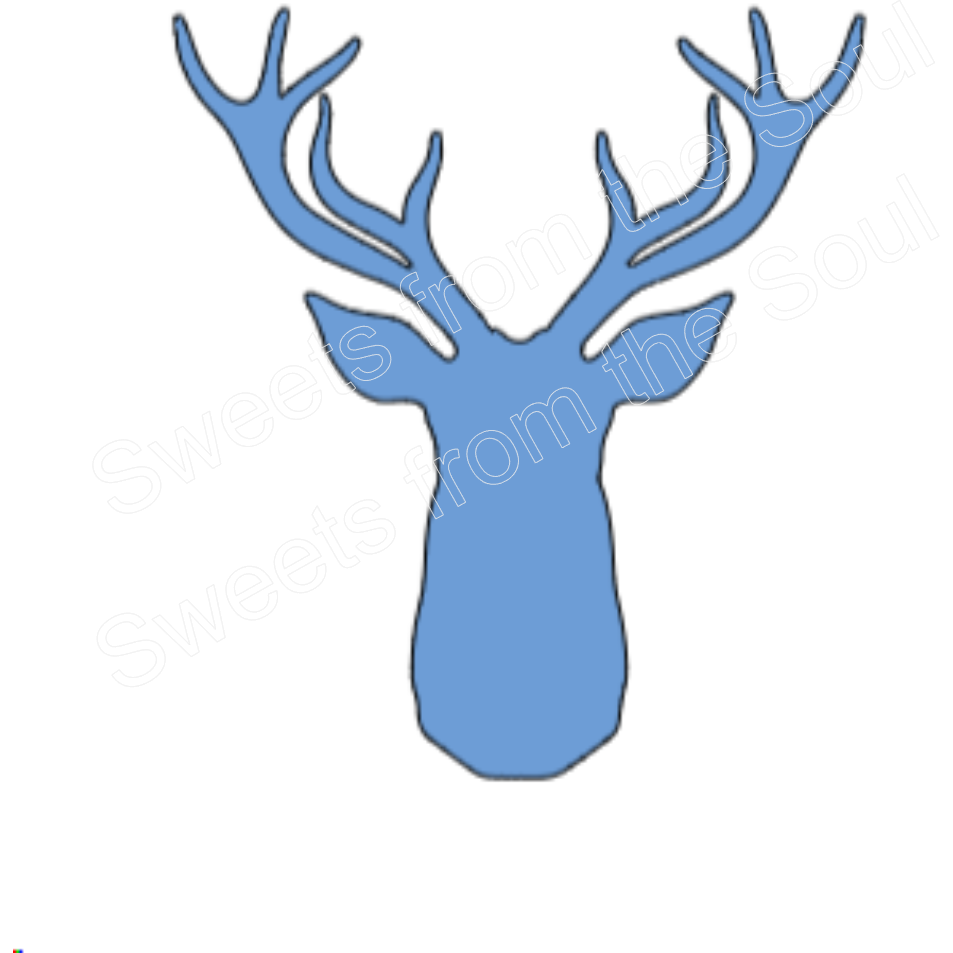 Deer Head Cookie Stencil