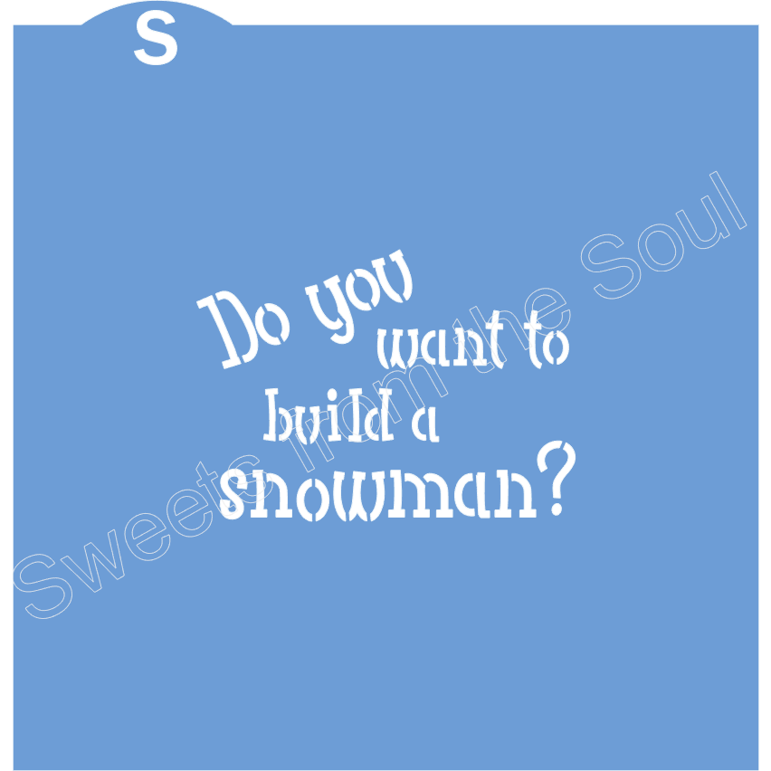 'Do you want to build a snowman?' Stencil