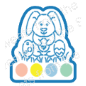 Happy Easter eggs PYO cookie stencil DC00128 paint your own