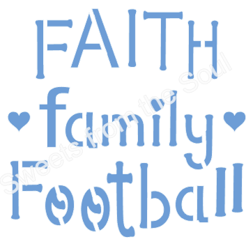 Digital SVG Download: Faith Family Football Stencil
