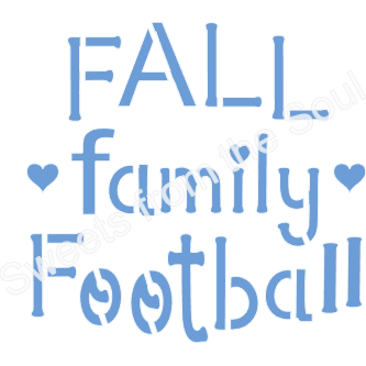 Fall Family Football Stencil