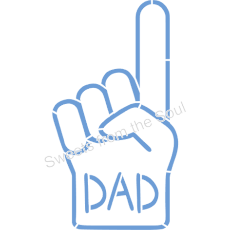 Dad Foam Finger Stencil and Cookie Cutter Set