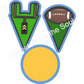 Digital Zip File Download: Fun Football Platter Cookie Cutter Set