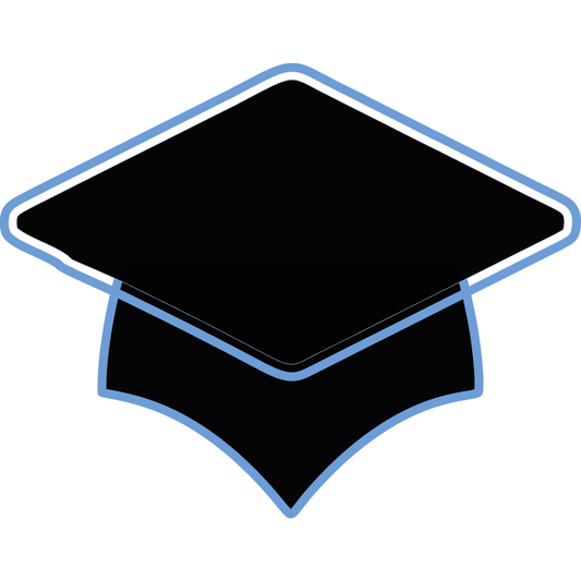 Grad Cap 2 Piece Fondant Cutter
