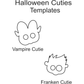 Halloween Cuties Cookie Cutter Set Template