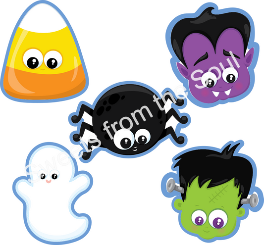 Digital STL Download: Halloween Cuties Cookie Cutter Set